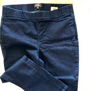 NYDJ dark wash pull on jeans. Size 12